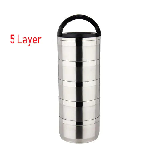 304 Stainless Steel Multi-Layer Lunch Box for Adults