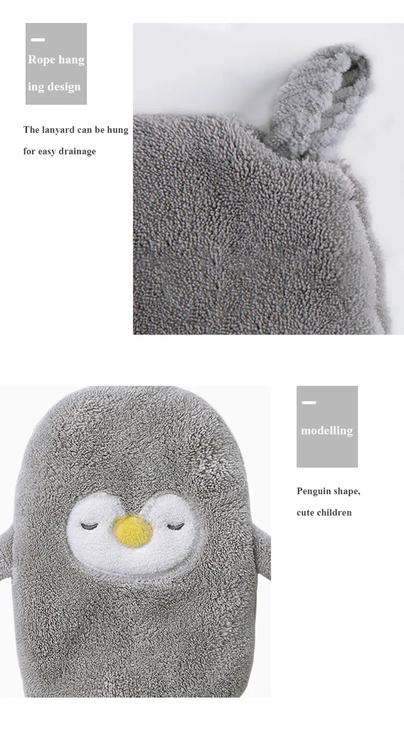 Cute Thick Absorbent Bath Towel - 1 Piece 11.02"×9.84"