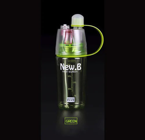 Portable Sports Plastic Spray Water Bottle for Outdoors
