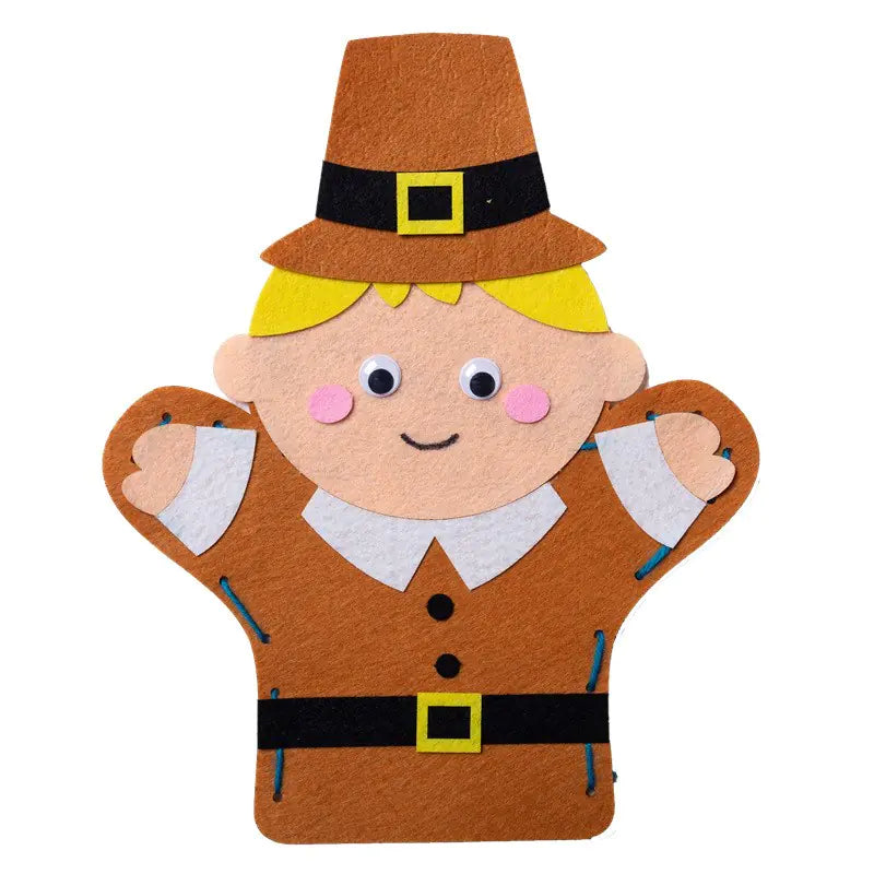 DIY Thanksgiving Card Kit with Felt Puppets and Toys