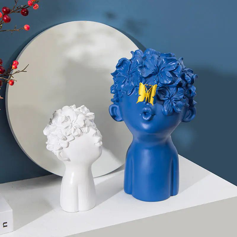 Minimalist European Resin Figurine for Home Decor