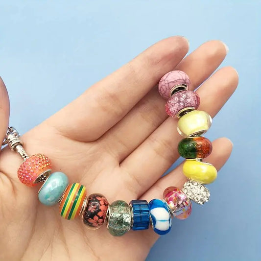 20pcs Colorful Resin Round Rhinestone Spacer Beads