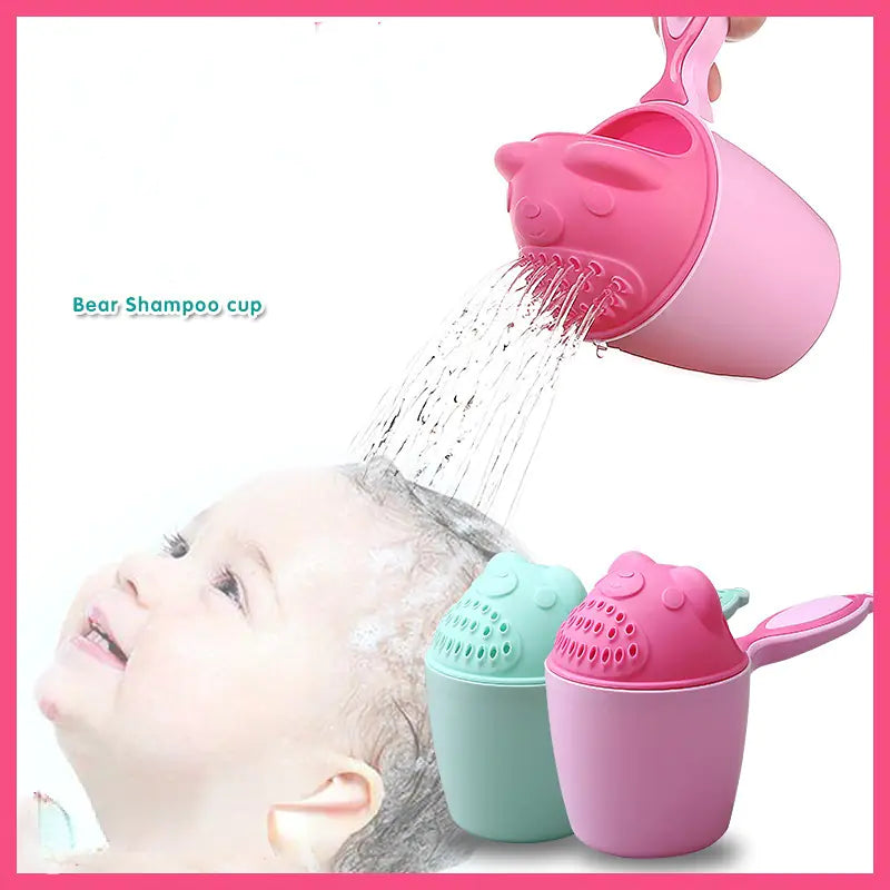 Cute Bear Toddler Shampoo Cap and Bath Tools Set