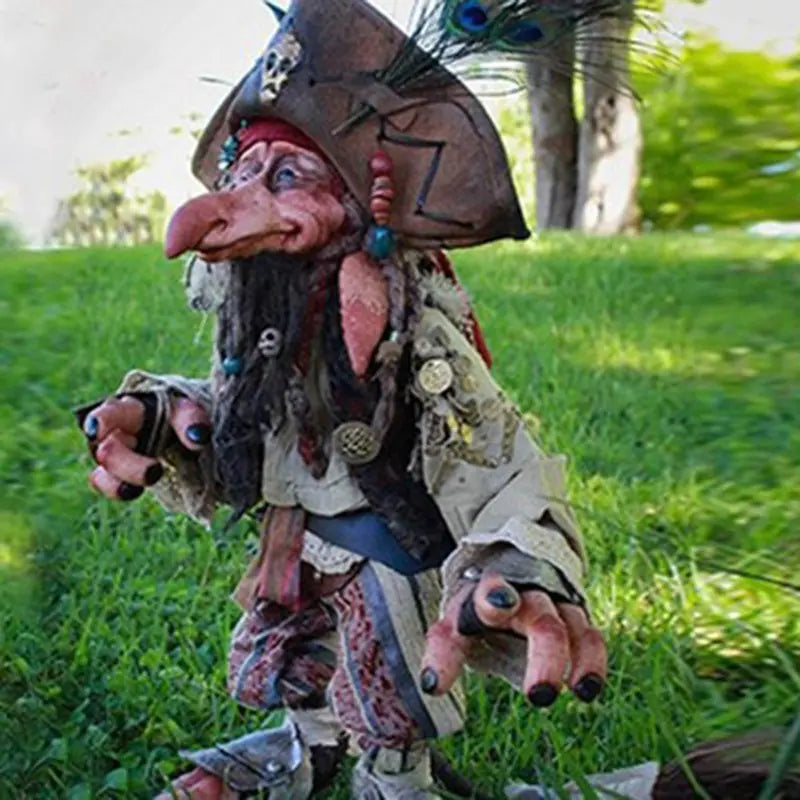 Gothic Vintage Garden Elf Goblin Sculpture for Outdoors