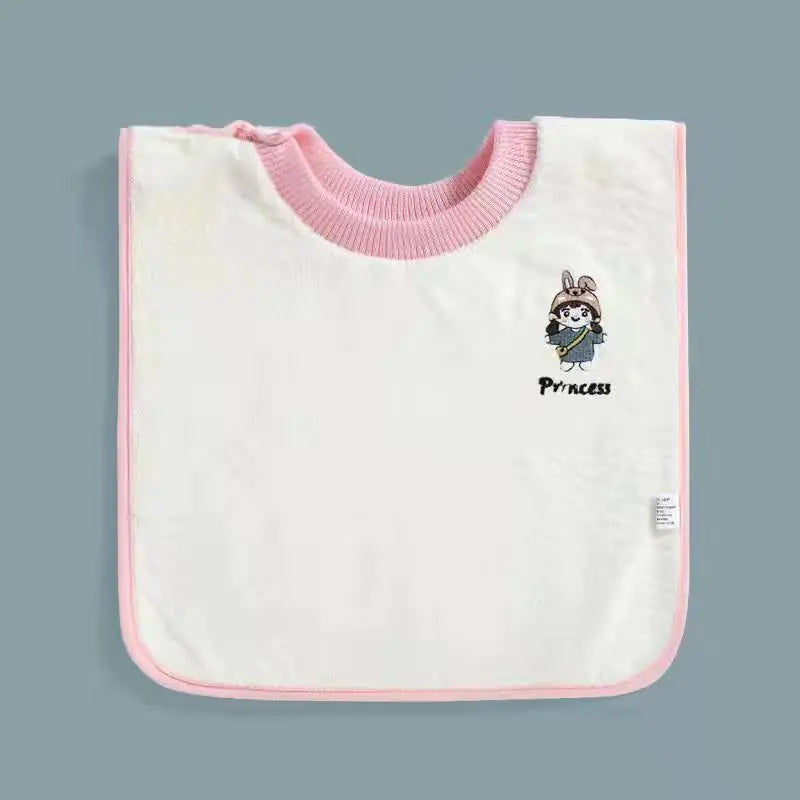 Embroidered Baby Bib and Wash Towel Set