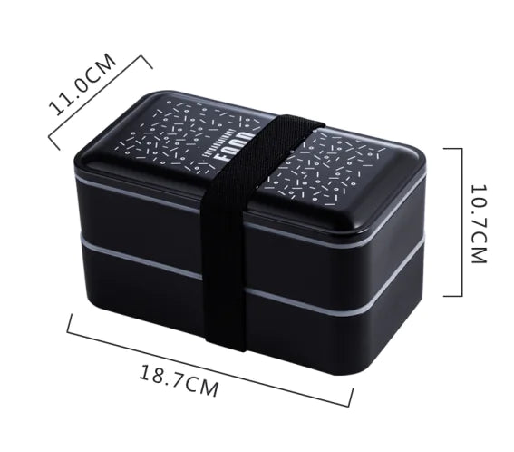 Japanese Minimalist Double-Layer Bento Box for Lunch
