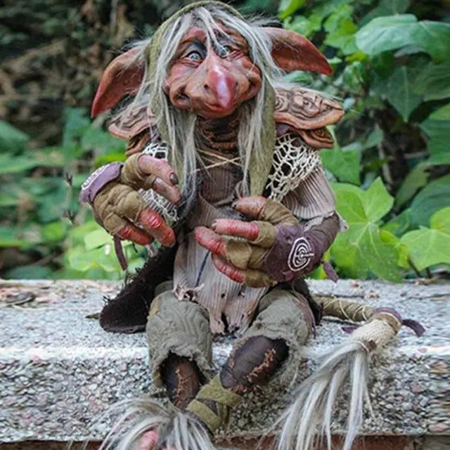 Gothic Vintage Garden Elf Goblin Sculpture for Outdoors