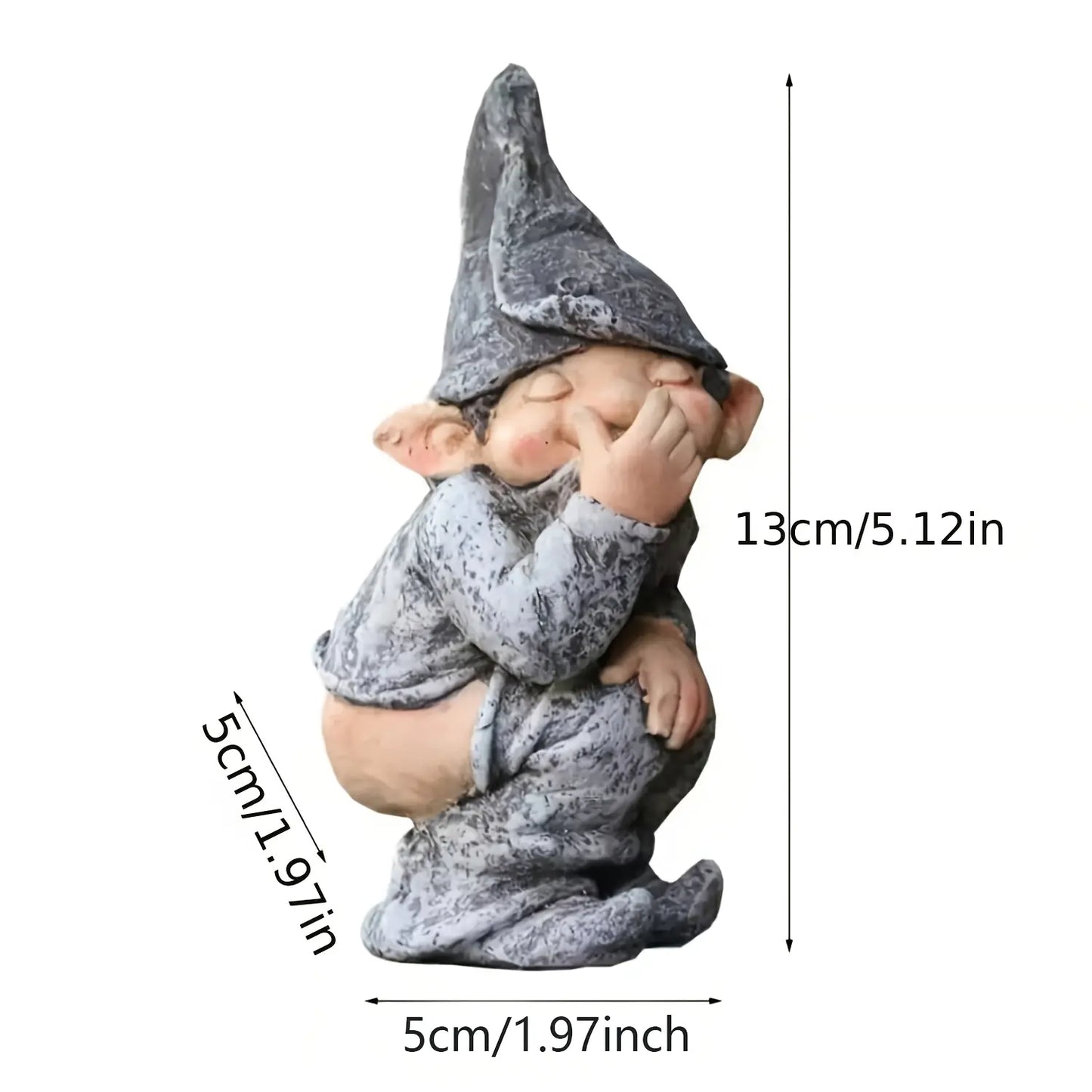 Naughty Garden Gnome Outdoor Statue Lawn Ornament Decor