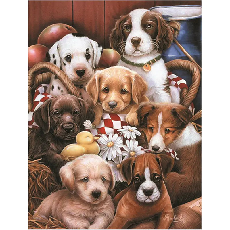Diamond Mosaic Painting Kit - Pet Dog Design