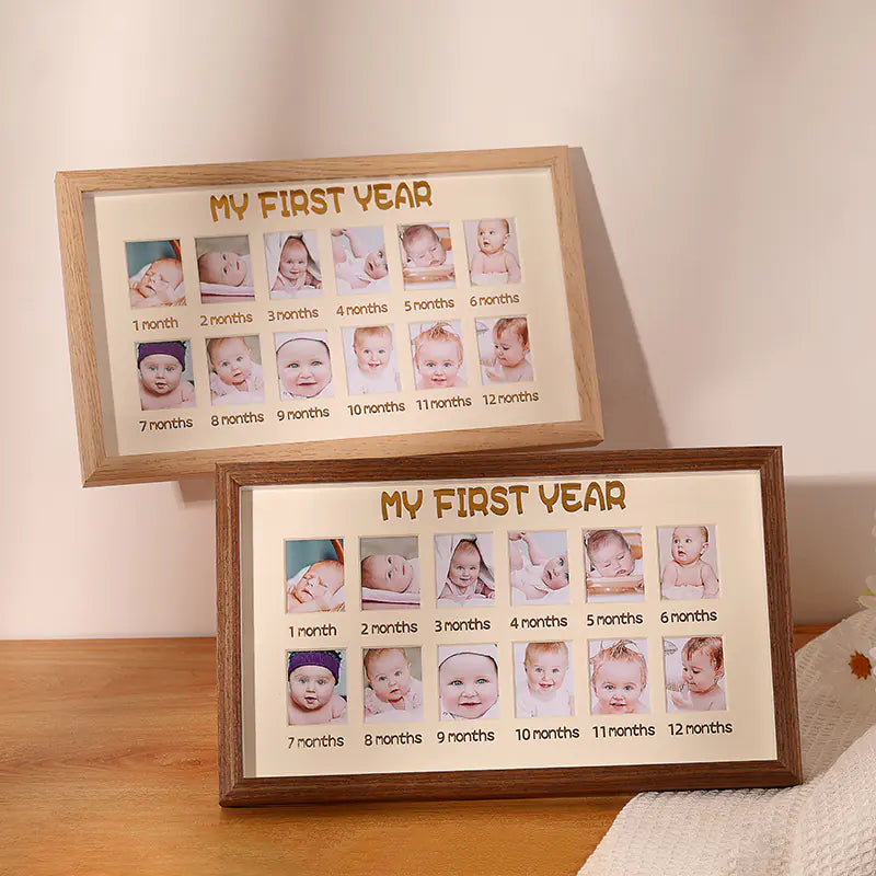 Baby's One-Year Growth Photo Frame Set for Wall