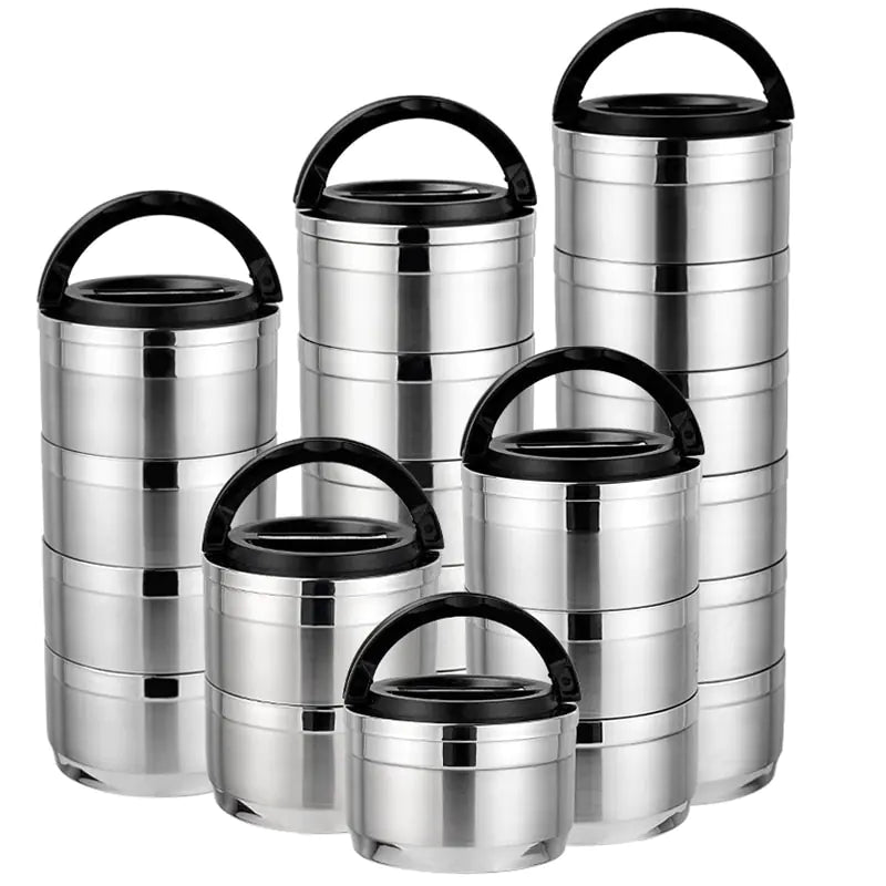 304 Stainless Steel Multi-Layer Lunch Box for Adults