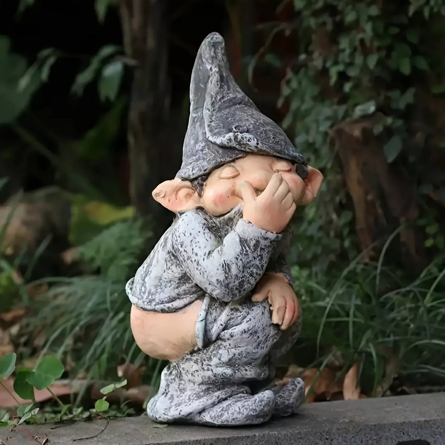 Naughty Garden Gnome Outdoor Statue Lawn Ornament Decor