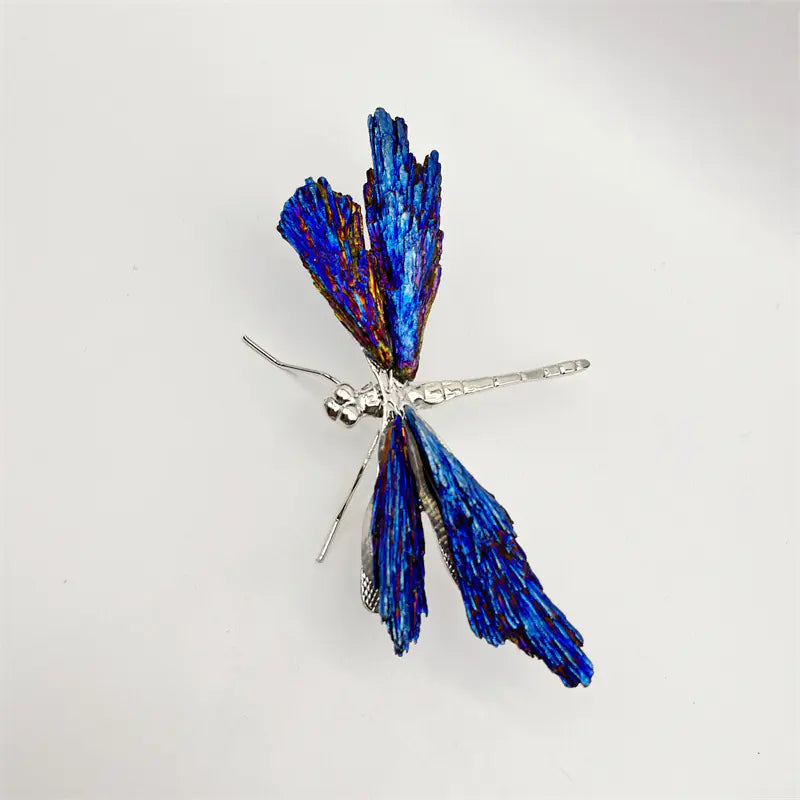 Colorful Electroplated Dragonfly Crystal Decor Piece