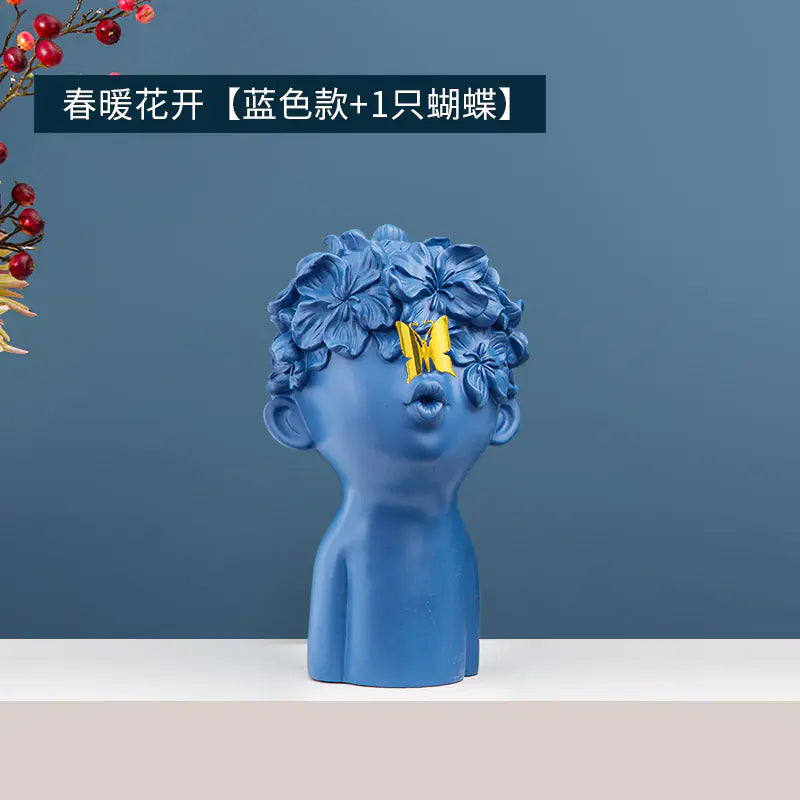 Minimalist European Resin Figurine for Home Decor