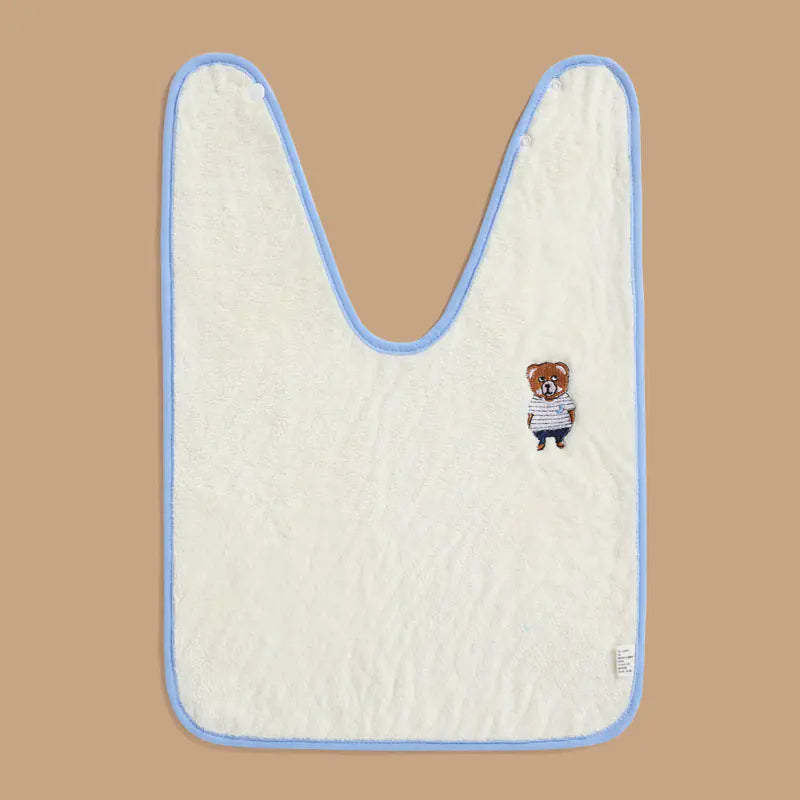 Embroidered Baby Bib and Wash Towel Set