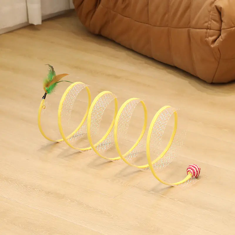 S-Shaped Foldable Cat Tunnel Toy for Pets