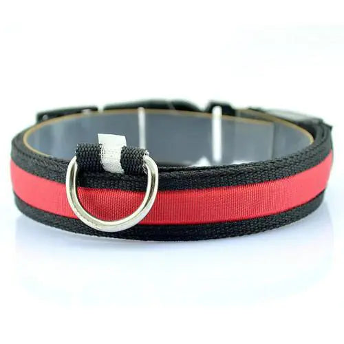 LED Dog Collar with Light Strip for Illumination