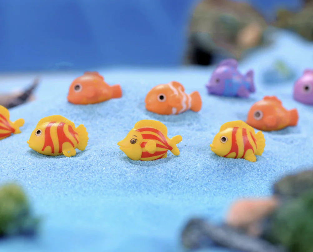 DIY Cartoon Fish Aquarium Decor Keychain Plastic Craft