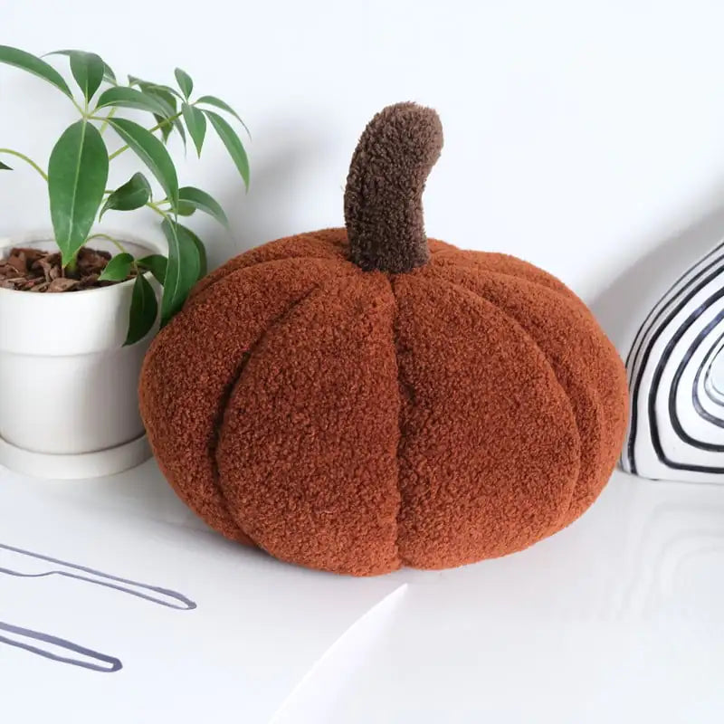 Pumpkin Shaped Caramel Cushion Pillow for Home Decor