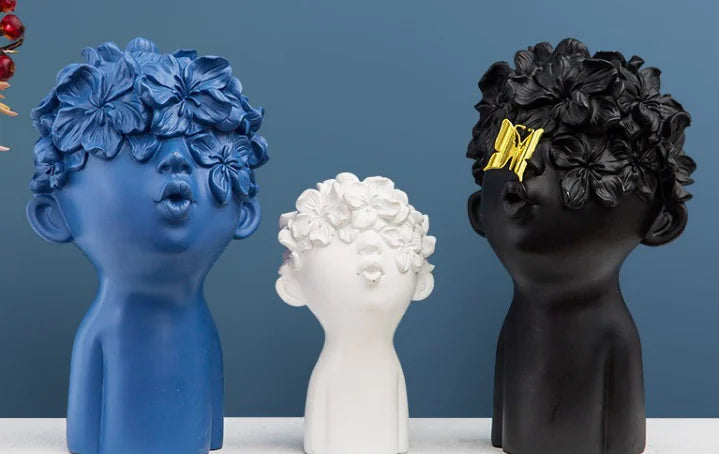Minimalist European Resin Figurine for Home Decor