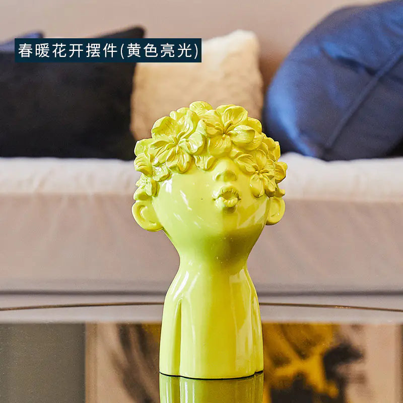 Minimalist European Resin Figurine for Home Decor