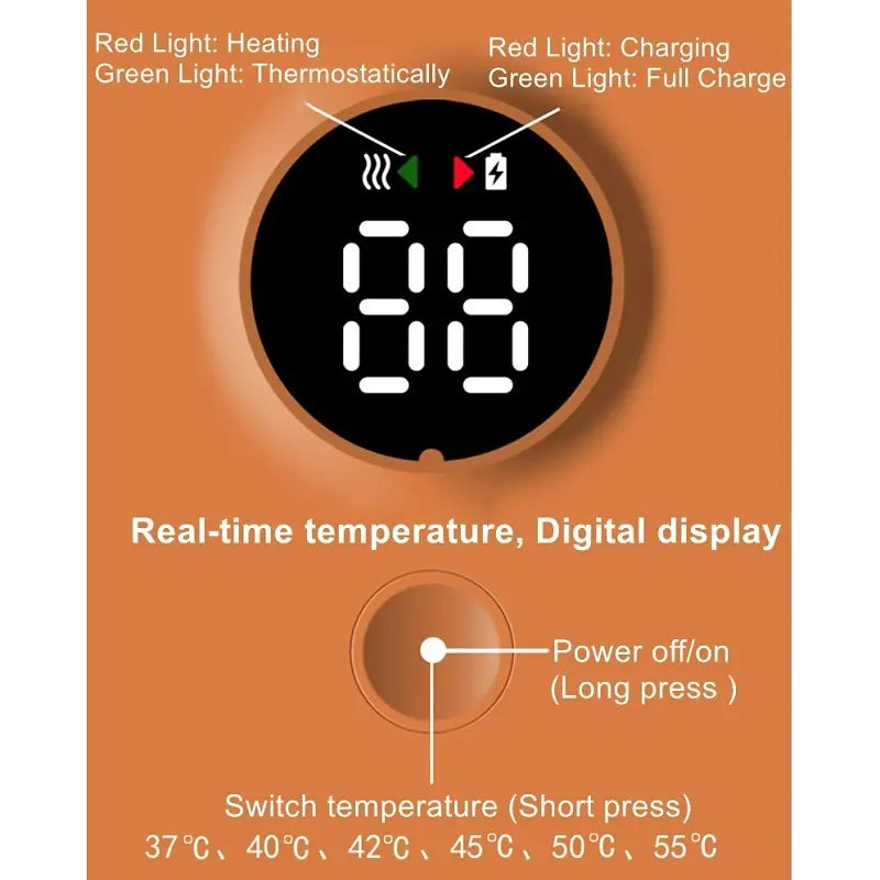 Rechargeable Baby Bottle Warmer with 6 Temperature Levels