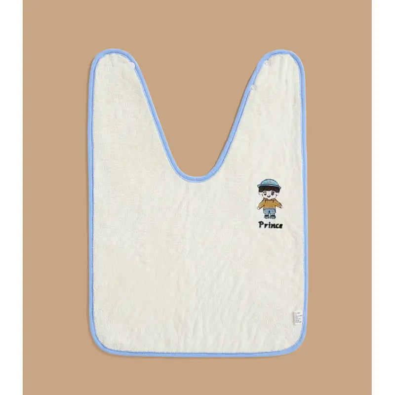 Embroidered Baby Bib and Wash Towel Set