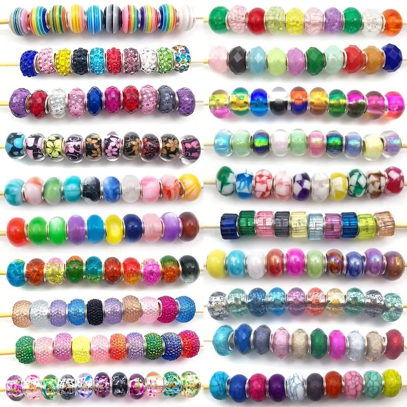 20pcs Colorful Resin Round Rhinestone Spacer Beads