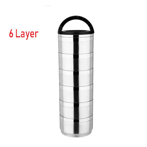 304 Stainless Steel Multi-Layer Lunch Box for Adults