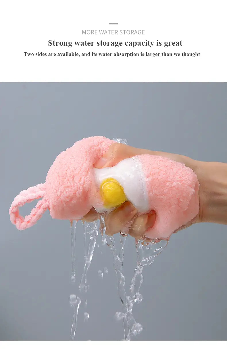 Cute Thick Absorbent Bath Towel - 1 Piece 11.02"×9.84"