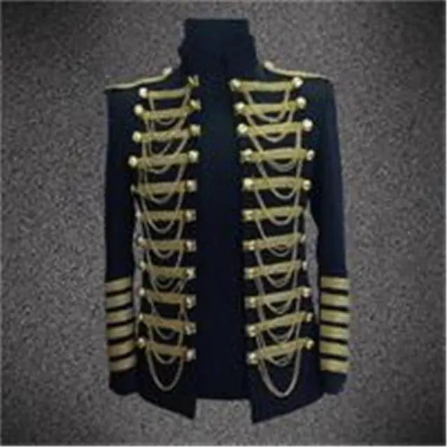Men's Military Style Nightclub DJ Outfit with Chains
