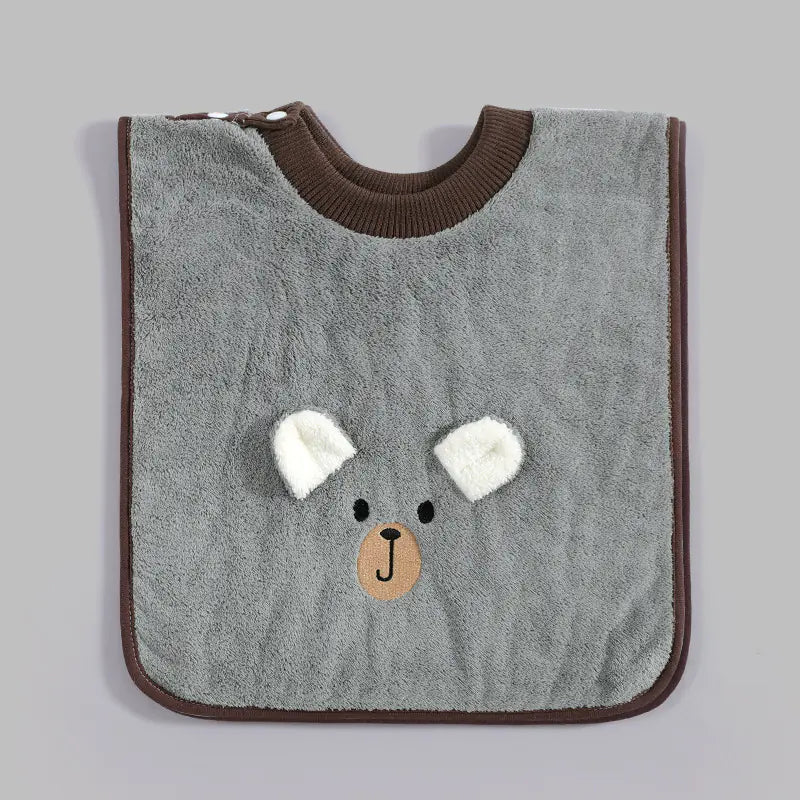 Embroidered Baby Bib and Wash Towel Set