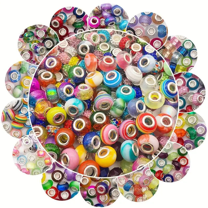 20pcs Colorful Resin Round Rhinestone Spacer Beads