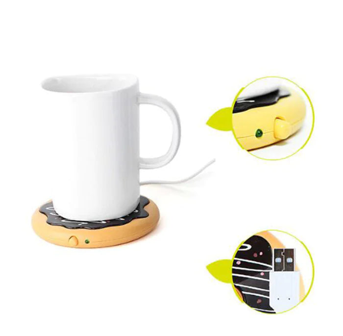 Creative USB Heated Coaster for Cups and Snacks