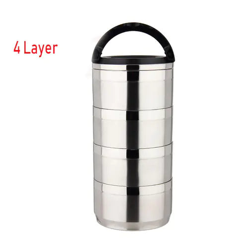 304 Stainless Steel Multi-Layer Lunch Box for Adults