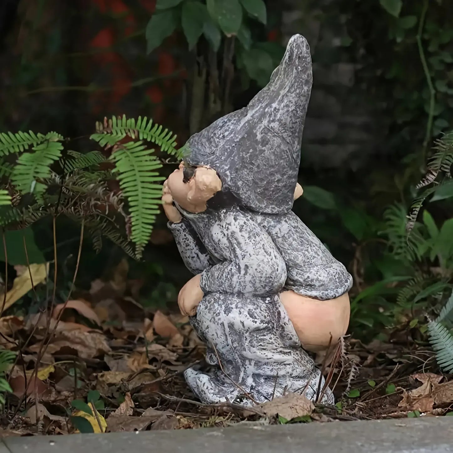 Naughty Garden Gnome Outdoor Statue Lawn Ornament Decor