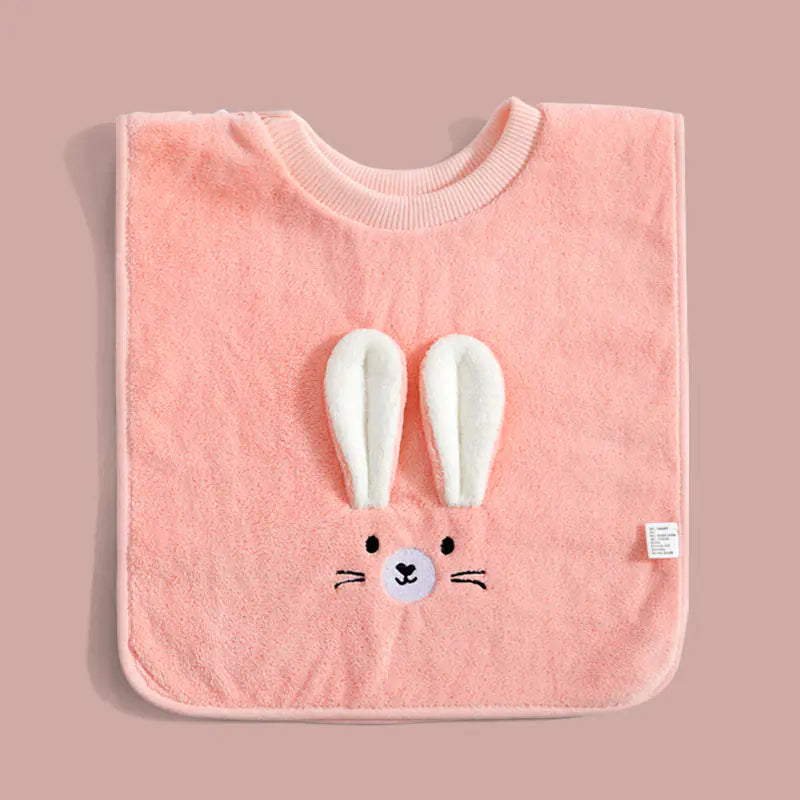 Embroidered Baby Bib and Wash Towel Set