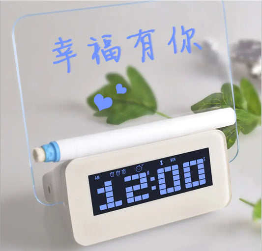 Creative Electronic Clock with Glow Message Board