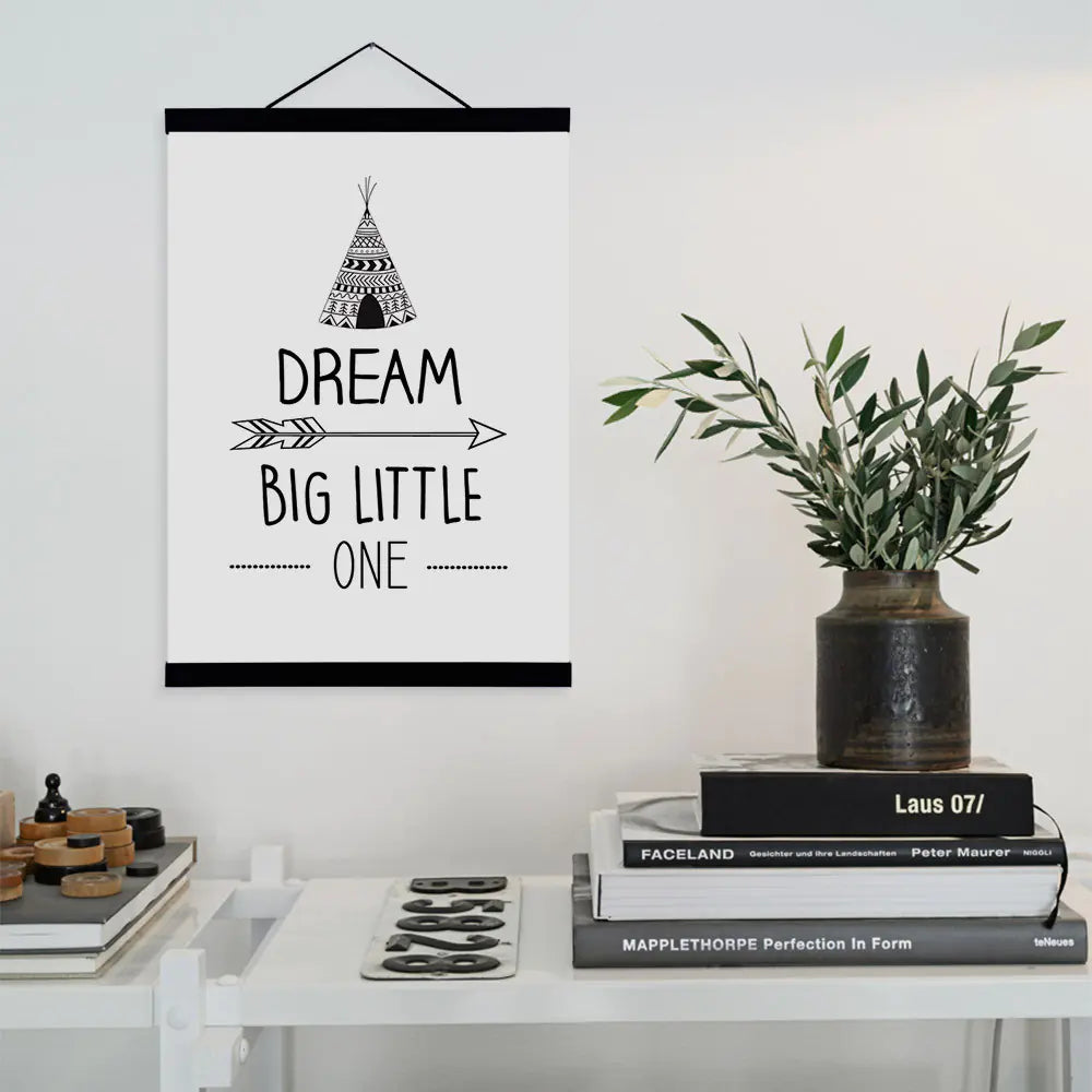 Minimalist Wall Art with Solid Wood Frame