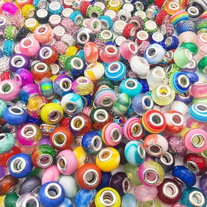 20pcs Colorful Resin Round Rhinestone Spacer Beads