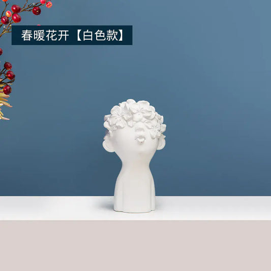 Minimalist European Resin Figurine for Home Decor