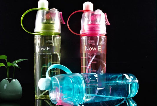 Portable Sports Plastic Spray Water Bottle for Outdoors