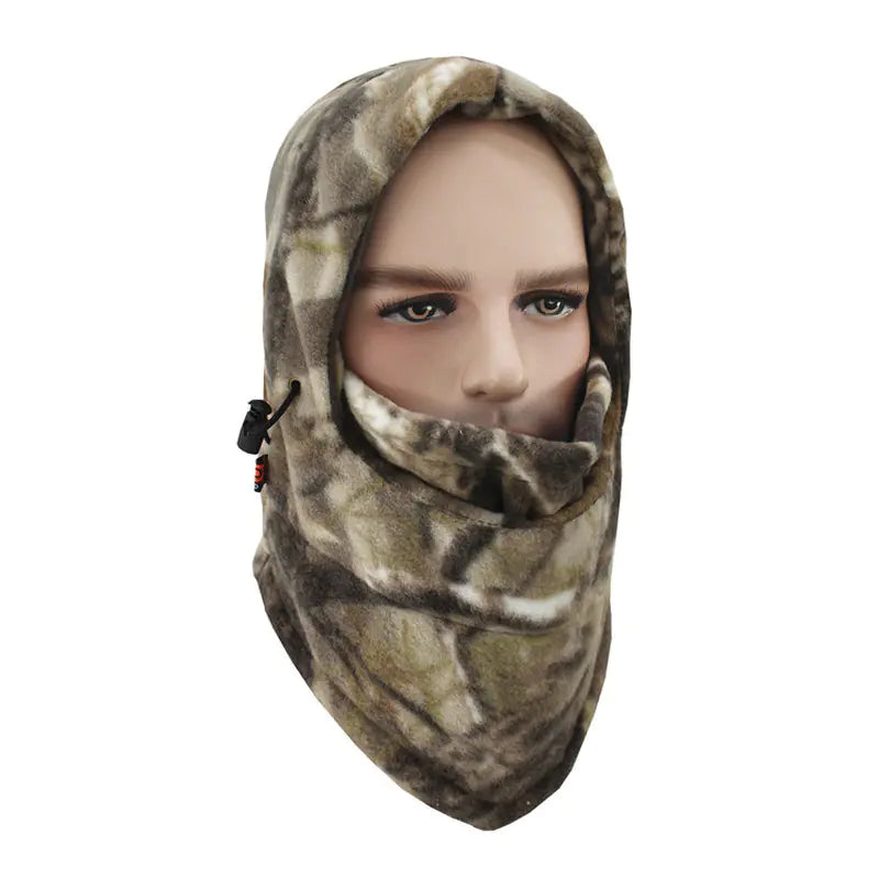Winter Outdoor Camouflage Multi-Function Fleece Hood