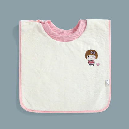 Embroidered Baby Bib and Wash Towel Set