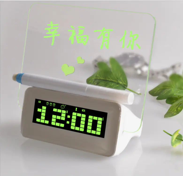 Creative Electronic Clock with Glow Message Board