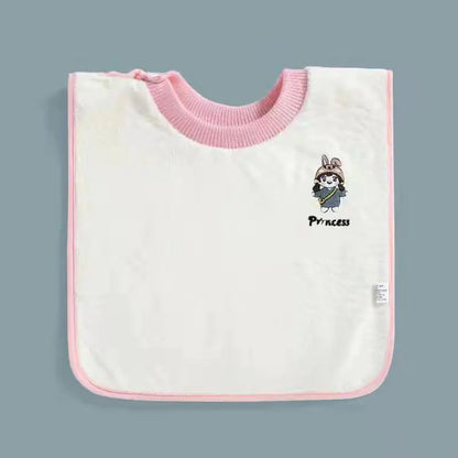 Embroidered Baby Bib and Wash Towel Set