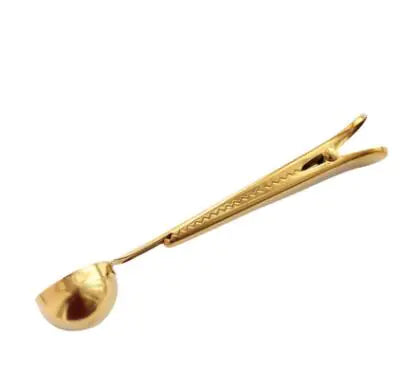 2-in-1 Spoon Clip, Brass Stainless Steel Sealing Clip
