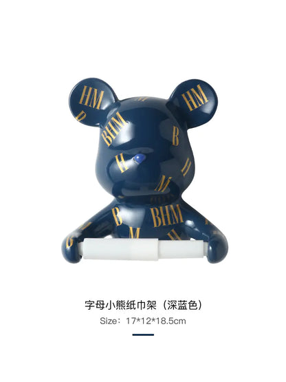 Creative Bear Paper Towel Holder for Kitchen and Bathroom
