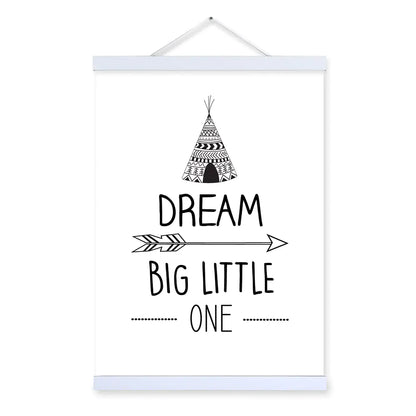 Minimalist Wall Art with Solid Wood Frame