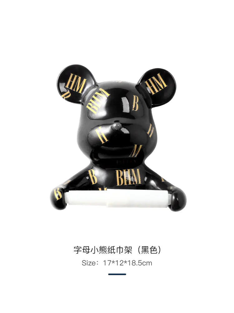 Creative Bear Paper Towel Holder for Kitchen and Bathroom